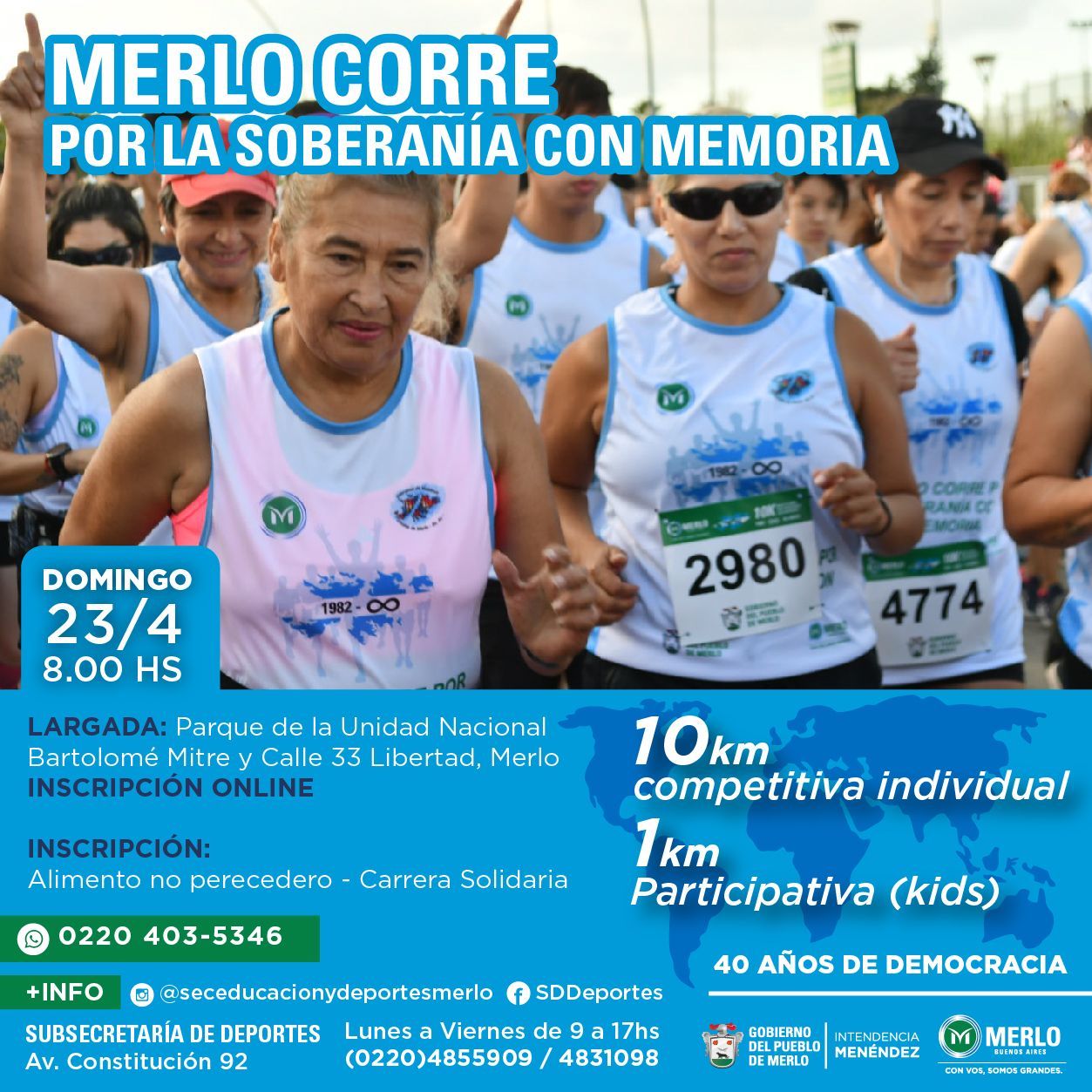 Merlo Corre por Soberania con Memoria
